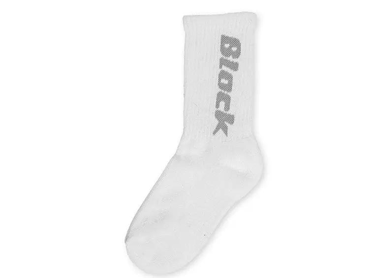 Calcetin Largo Block Unisex Blanco