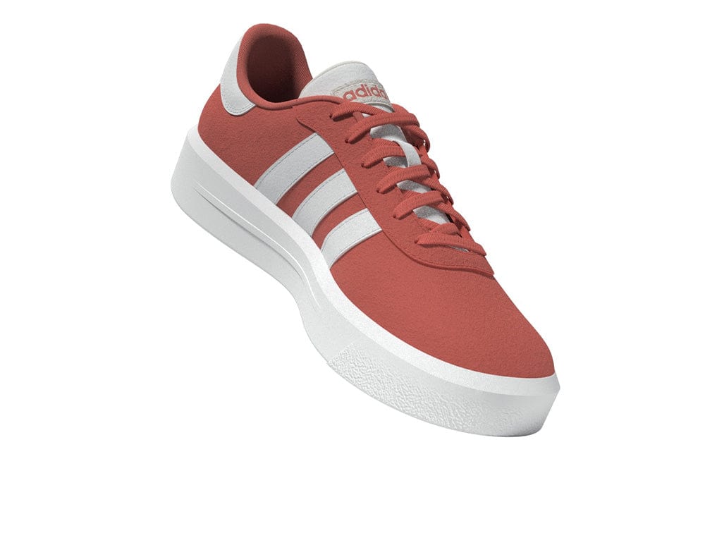 Zapatilla Adidas Court Plataforma Suede Mujer Coral - Blanco